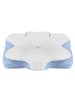 SONGMICS Nackenkissen Island in Weiß-Blau - (B)40 x (H)(12-14) x (T)59 cm