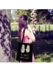 Mr. & Mrs. Panda Tote Bag Pinguin Heirat mit Spruch in Schwarz