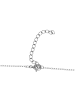 Adeliás Damen Halskette aus Edelstahl mit Strass Steinchen 43 cm in silber