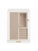 SONGMICS Schmuckkasten ‌Gloribel in Cremeweiß - (B)15.2 x (H)23.1 x (T)17 cm