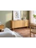 Beliani Sideboard DELORAINE in Braun - (W) 156 x (H) 75 x (L) 40 cm