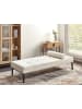 Beliani Chaiselongue CHINON in Weiß/Schwarz - (W) 178 x (H) 41 x (L) 73 cm symmetrisch