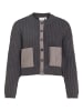 Vila Strickjacke in Dark Grey Melange