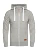 behype Sweatjacke - BHOMNOI Hoodie Weicher Kapuzenpullover Sweatshirt in Hellgrau