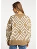 IZIA Damen Strickpullover in Beige Wollweiss