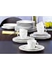 Seltmann Weiden 6er Set Kaffeetassen Trio Highline in Weiß-Grau 0,23 l in weiß-grau