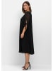 sheego Chiffonkleid in schwarz