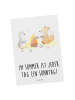 Mr. & Mrs. Panda Postkarte Sommer Sonntag mit Spruch in Weiß