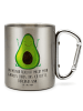 Mr. & Mrs. Panda Kaffeebecher Avocado Glücklich mit Spruch in Silber