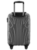suitline Handgepäckkoffer 55x35x20 cm Carry-On 55cm Hartschale 34 L in Silber