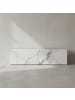 KADIMA DESIGN Lowboard Hängend Marmor-Optik 120x30x30 cm TV-Schrank, Design in Weiß