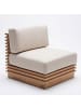 home24 Loungesessel Quenda in Braun / Beige