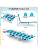 COSTWAY 2er Set Strandliege Sonnenliege klappbar in Blau