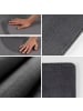 KADIMA DESIGN Teppich Kurzflor Uni-Farbe Microfaser Antirutsch Wohnzimmer waschbar in Grau