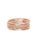 Elli Ring 925 Sterling Silber Geo, Ring Set in Rosegold