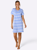 Comtessa Sleepshirt in mittelblau-ecru-gestreift