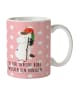 Mr. & Mrs. Panda Becher Einhorn  mit Spruch in Rot Pastell