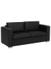 Beliani 3-Sitzer Sofa HELSINKI in Schwarz/Silber - (W) 186 x (H) 72 x (L) 76 cm