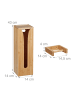relaxdays 2 tlg. Toilettenpapierhalter-Set in Natur