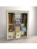 Coemo Faltbarer Kleiderschrank Stoffschrank in Beige