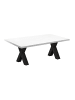 58 aufm Kessel COUCHTISCH Etti 6 120 x 70 x 47 Wohnzimmertisch Schwarzstahl/Weiß Matt Lack