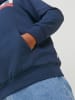 JACK & JONES PLUS Kapuzenpullover in Navy Blazer