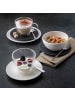 Villeroy & Boch 6er Set Espressogläser mit Untertassen Manufacture Rock 70 ml in schwarz