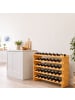 relaxdays Weinregal in Natur - (B)85 x (H)68 x (T)25,5 cm