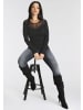 Melrose Rundhalspullover in schwarz