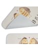 Mr. & Mrs. Panda Badteppich Eulen Liebe mit Spruch in Weiß