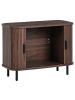 Beliani Sideboard BRADLEY in Braun/Schwarz - (W) 80 x (H) 60 x (L) 40 cm