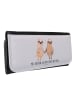 Mr. & Mrs. Panda Damen Geldbeutel Faultier Pärchen mit Spruch in Grau Pastell