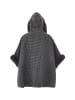 Usha Women Poncho in Dunkelgrau