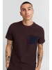 CASUAL FRIDAY T-Shirt Thor Y/D jaquard striped tee 20504425 in braun