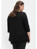 sheego 3/4-Arm-Shirt in schwarz