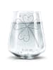 Mr. & Mrs. Panda Trinkglas Blume Kleeblatt ohne Spruch in Transparent