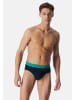 Schiesser Rio Slip / Unterhose 95/5 Cotton in Blau / türkis / grün