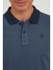 BLEND Langarm-Poloshirt in blau