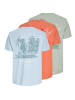 JACK & JONES PLUS 3er-Pack T-shirt in Omphalodes