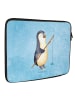 Mr. & Mrs. Panda Notebook Tasche Pinguin Angler ohne Spruch in Eisblau