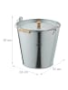 relaxdays Ascheeimer in Silber - 12,5 Liter