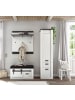 Furn.Design Stauraumschrank weiß Pinie, anthrazit, Landhaus, Mehrzweckschrank 51 x 201 cm