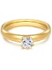 Trilani Ring aus Sterling Silber mit Zirkonia in gelbgold