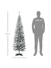HOMCOM Weihnachtsbaum-Ø55 x 180H cm-Grün+Weiß