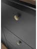 Furn.Design Sideboard schwarz matt, Eiche Landhaus 205 cm, Kommode mit Soft-Close