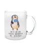 Mr. & Mrs. Panda Teetasse Pinguin Lolli mit Spruch in Transparent