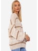 SASSYCLASSY Oversize Strick-Pullover in Hellbeige, Camel, Offwhite