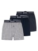 BOSS Web-Boxershorts 3er Pack in Hellblau/Dunkelblau