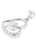 Adeliás Damen Anhänger – Herz Herzanhänger aus 925 Silber mit Zirkonia in silber