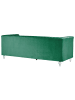 Beliani 3-Sitzer Sofa ARVIKA in Grün/Transparent - (W) 204 x (H) 75 x (L) 78 cm